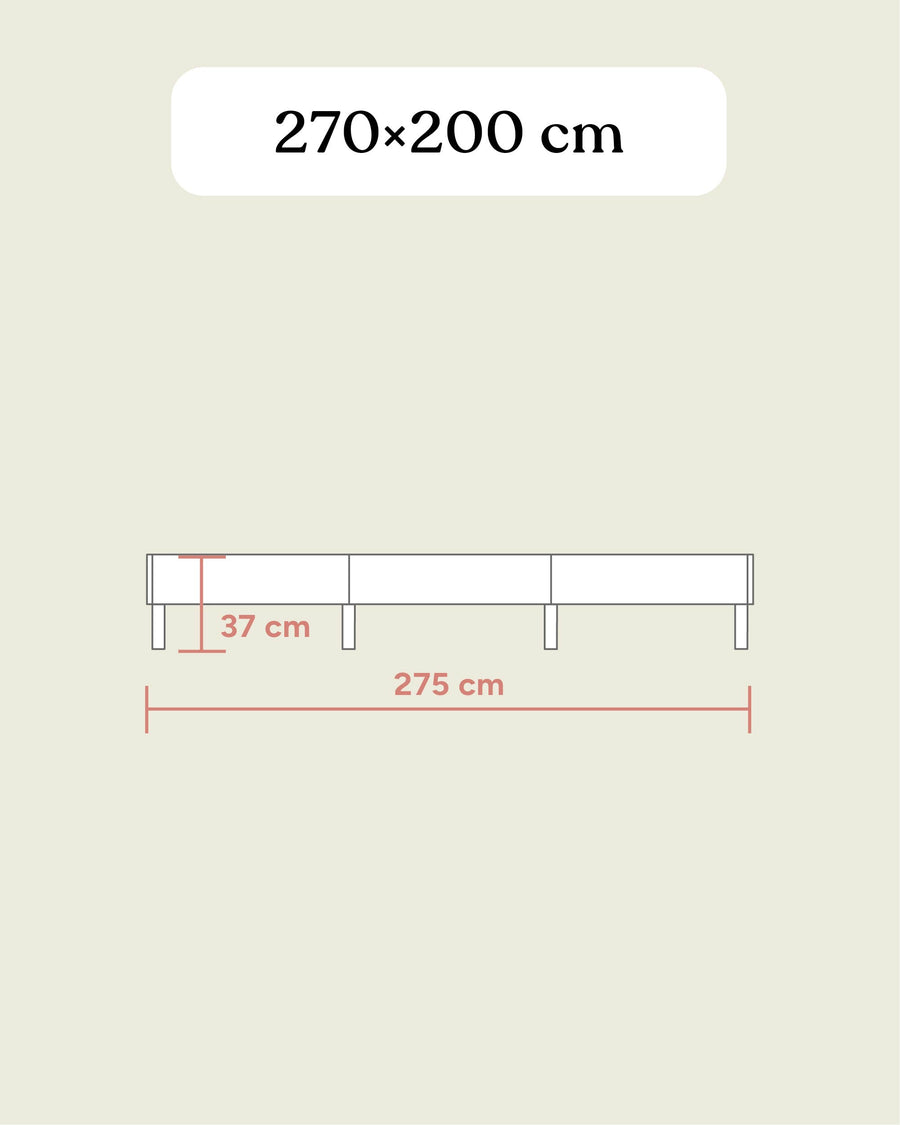 Familienbett Plano | Eiche | 270 × 200 cm