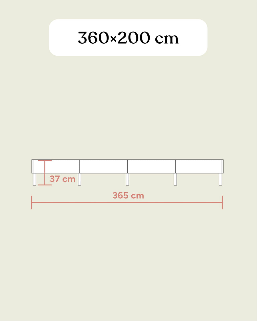 Familienbett Plano | Buche | 360 × 200 cm
