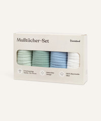 Mulltücher-Set in Blau.