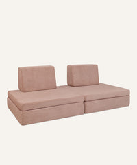 Hüpfsofa Cord in Rosé.