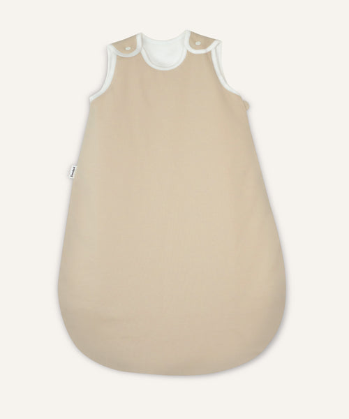Baby-Schlafsack ganzjährig rund Beige.