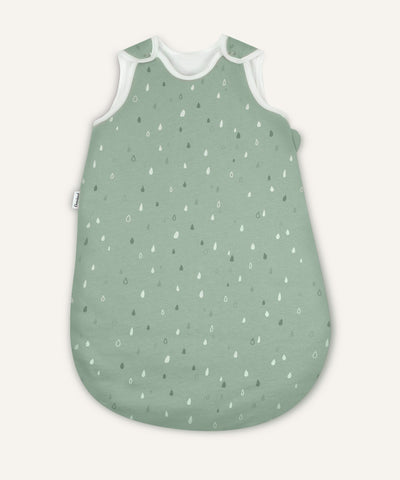 Baby-Schlafsack ganzjährig rund Jade Tropfen.