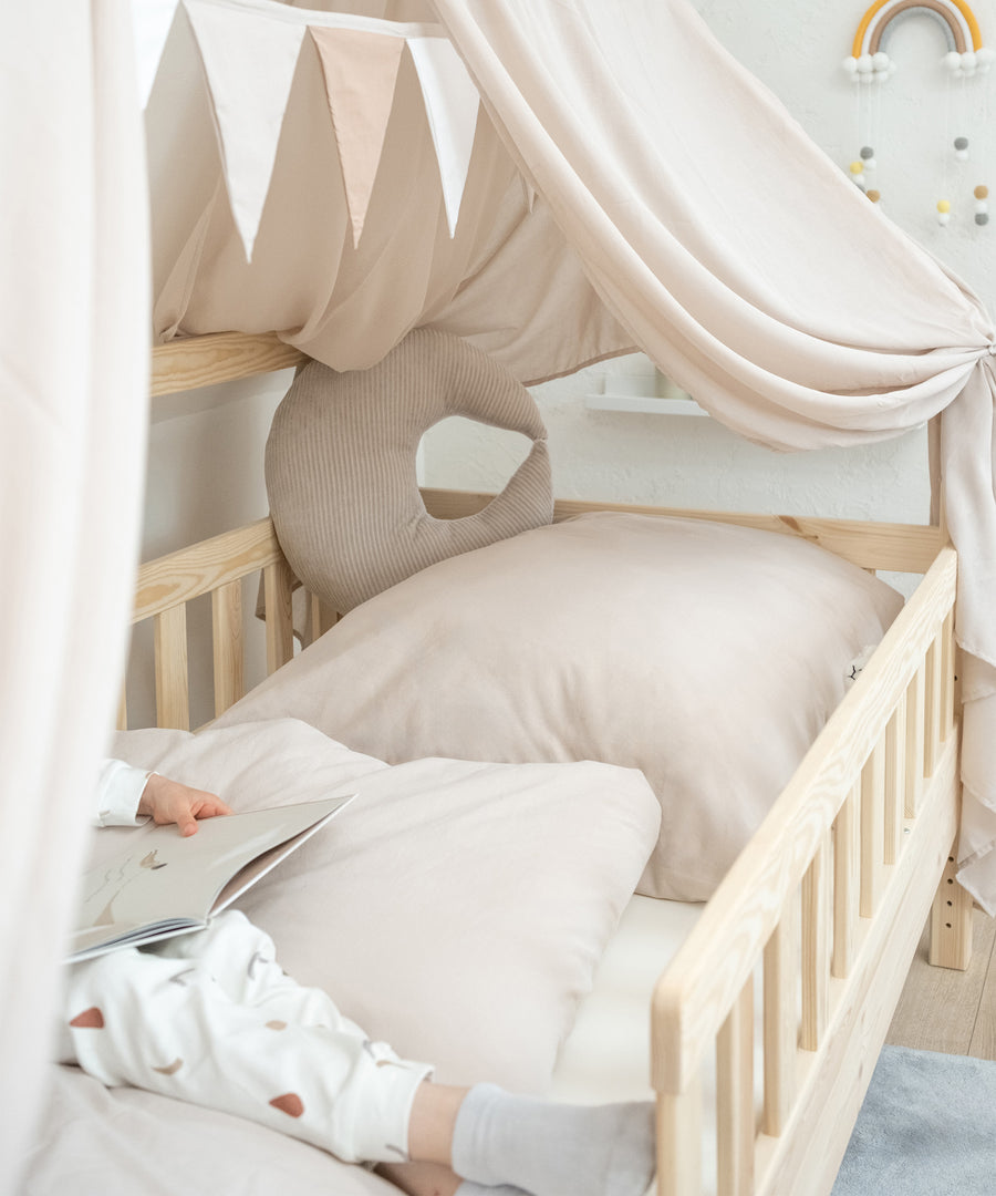 4-Jahreszeiten-Steppbett-Set mit zwei Decken, kombinierbar durch Druckknöpfe – wahlweise mit Microfaser- oder Baumwollbezug