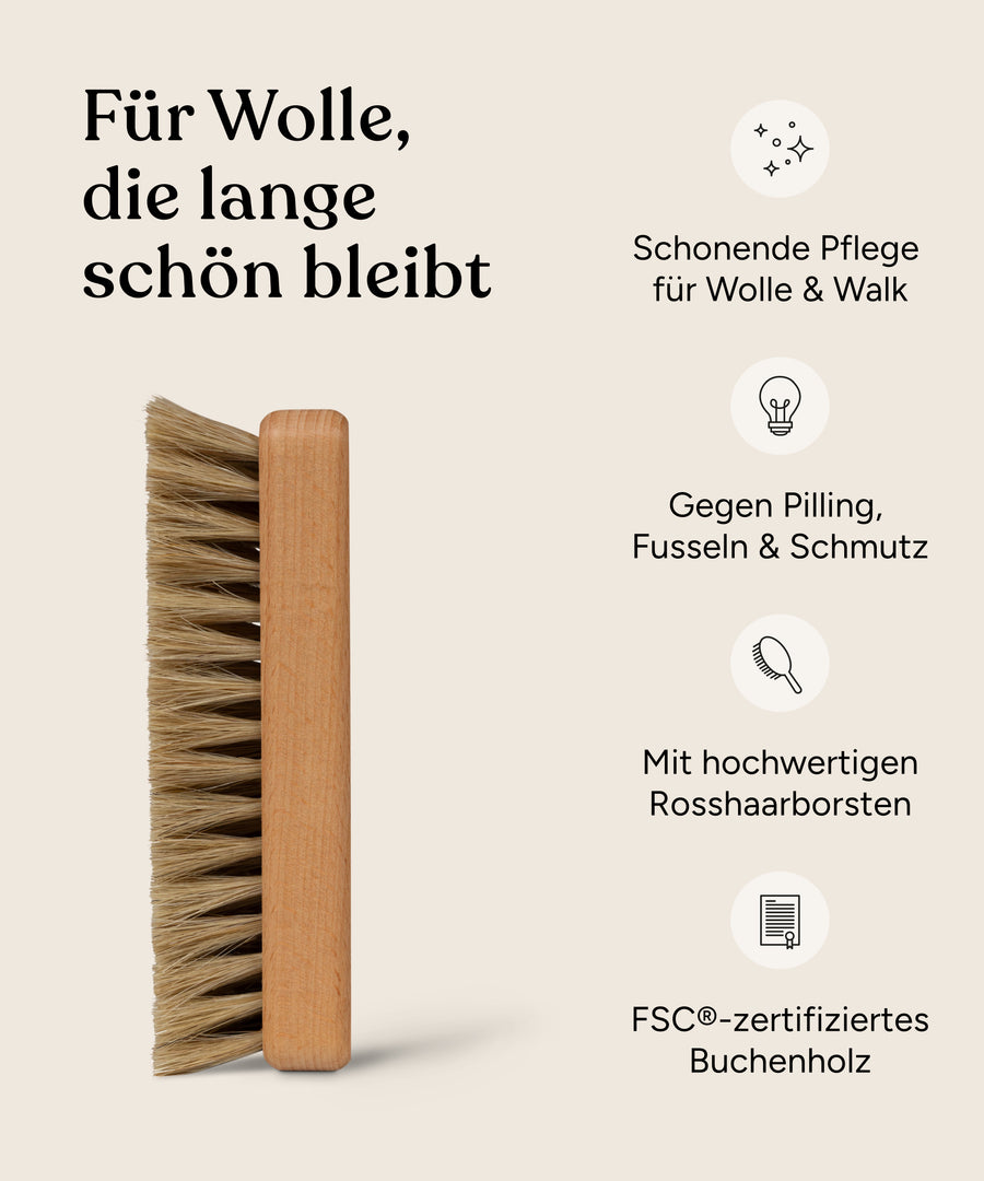 Vorteile Wollbürste.